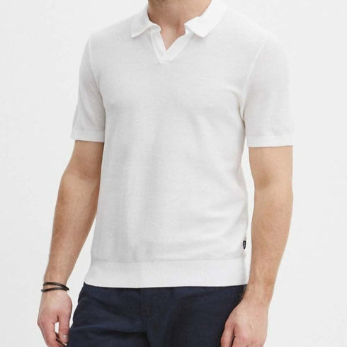 Boss Polo Polo Uomo Tempio con scollo a V Bianco - Francavilla Moda